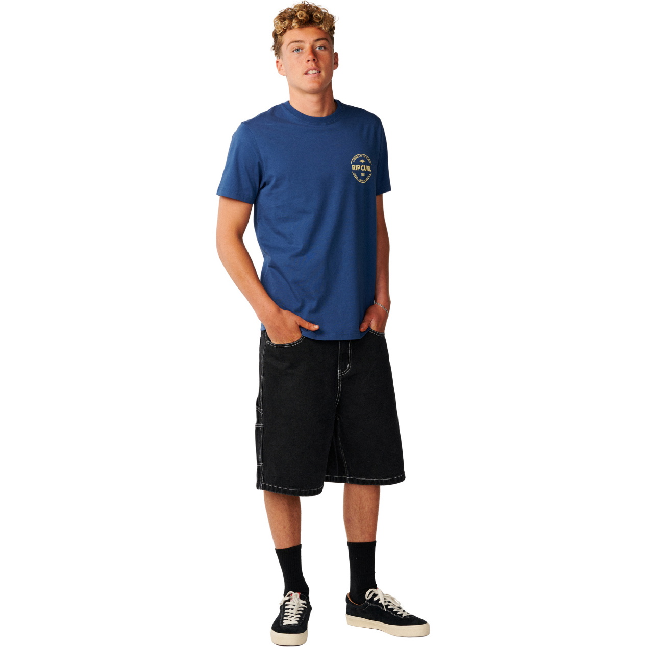 2026 Rip Curl Mens Staple T-Shirt 12RMTE - Light Navy